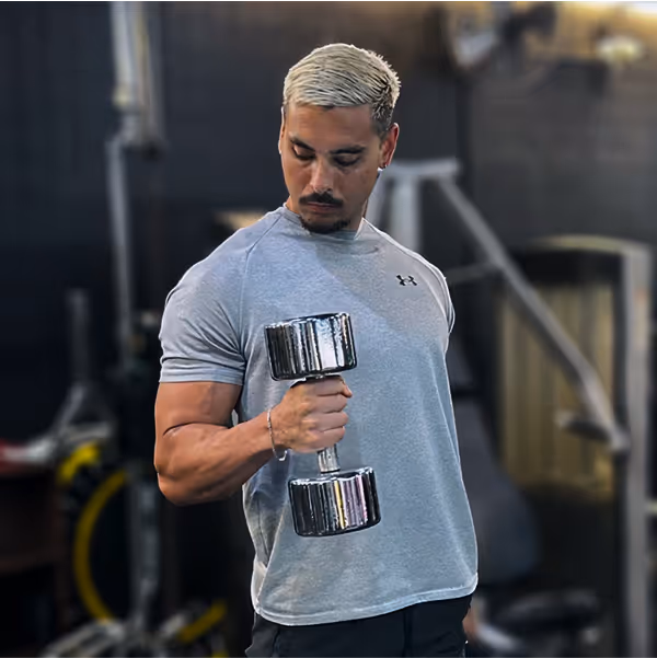 Brendan lifting weights