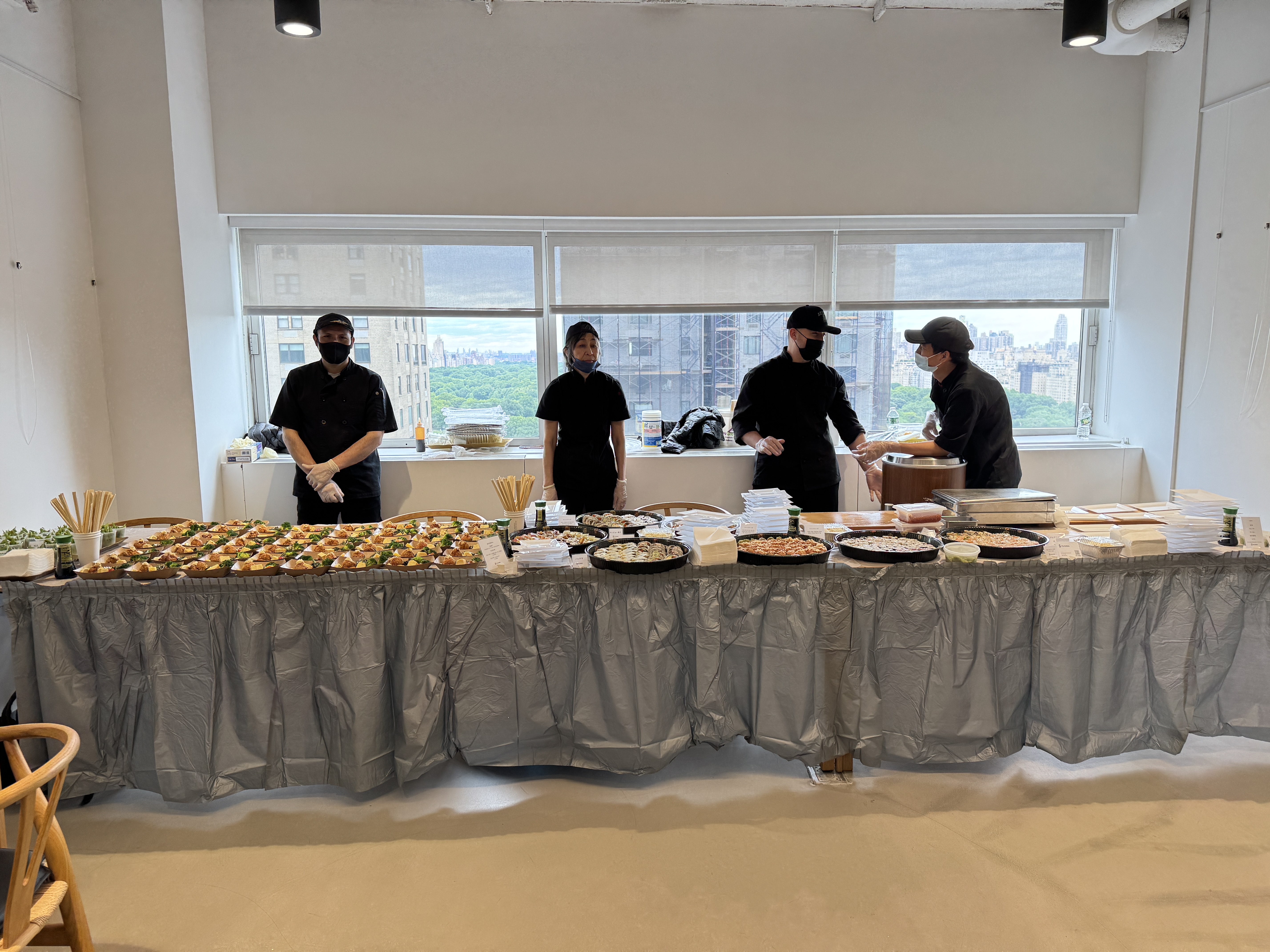 chefs at catering service site