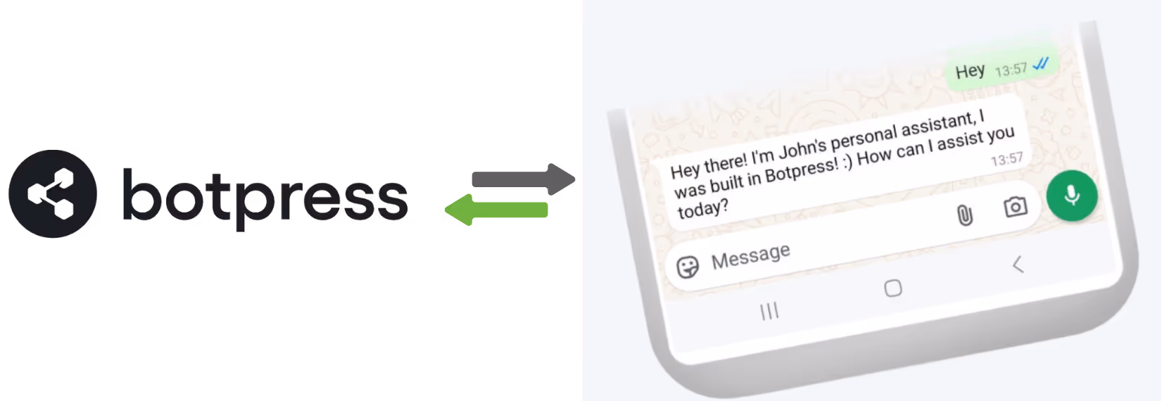 Botpress whatsapp personal mobile app main