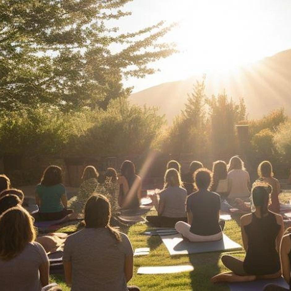 Laughter yoga at Indigo Dragon Center