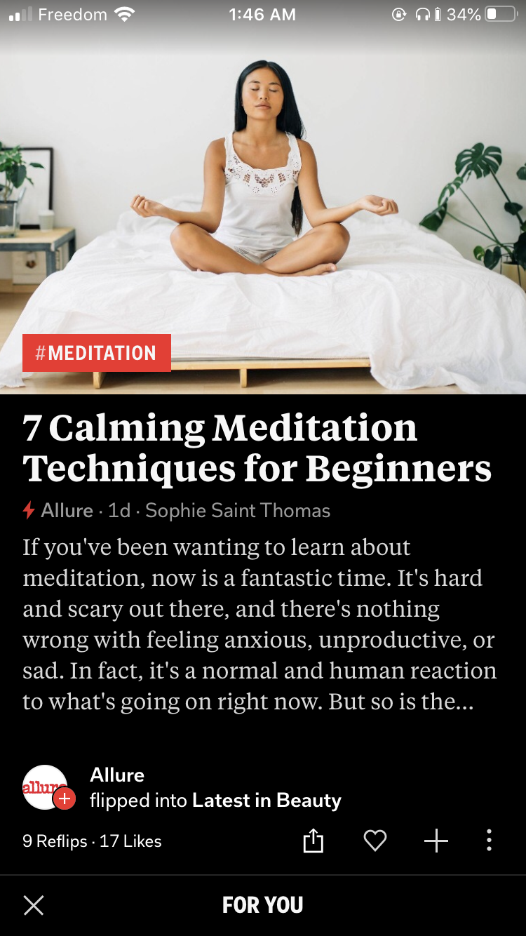 Screenshot from Flipboard