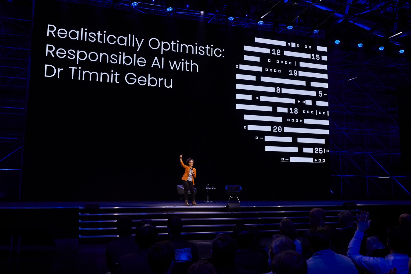 Timnit Gebru speaking at Celosphere 2025