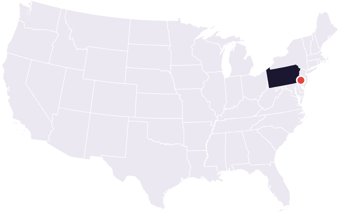 Map showing the city