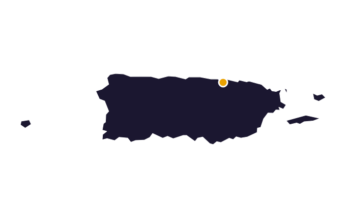 Map showing the city