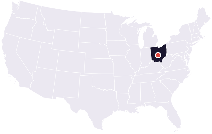 Map showing the city