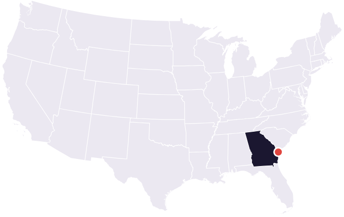 Map showing the city