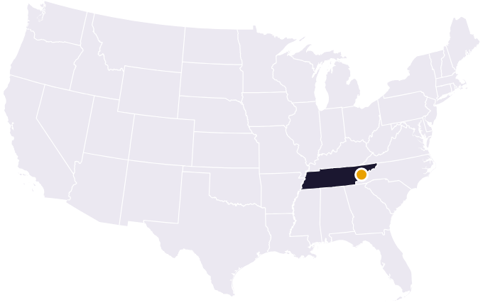 Map showing the city