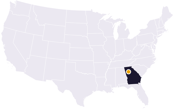 Map showing the city