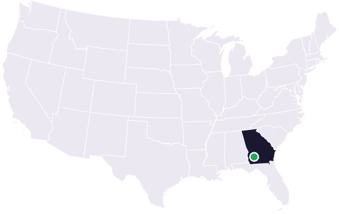 Map showing the city