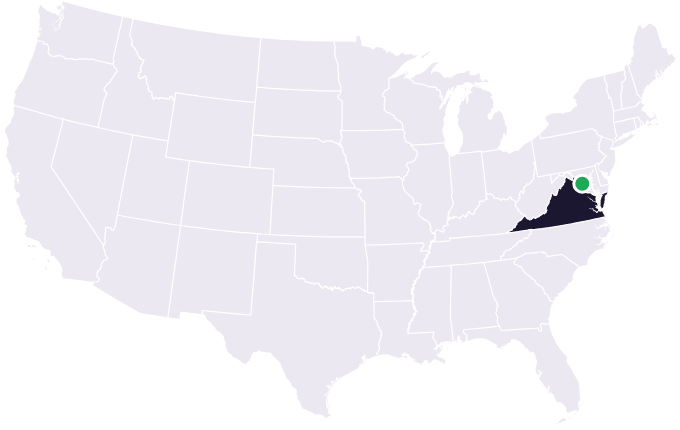 Map showing the city