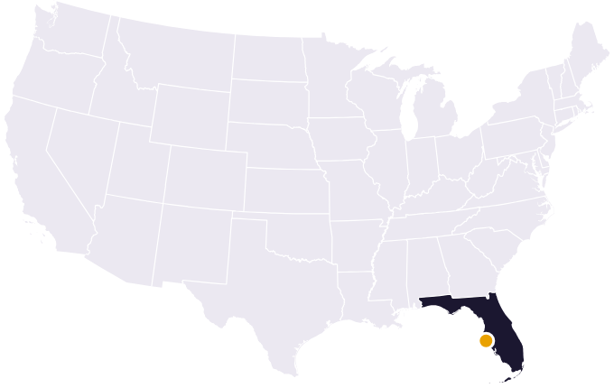 Map showing the city