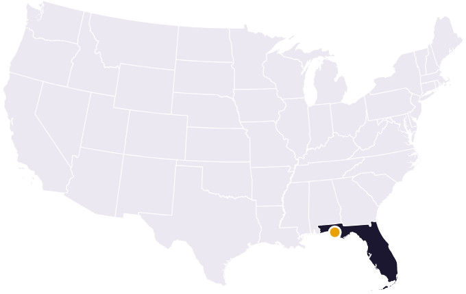 Map showing the city