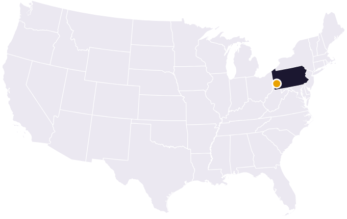 Map showing the city