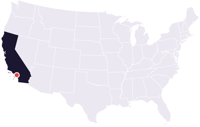 Map showing the city