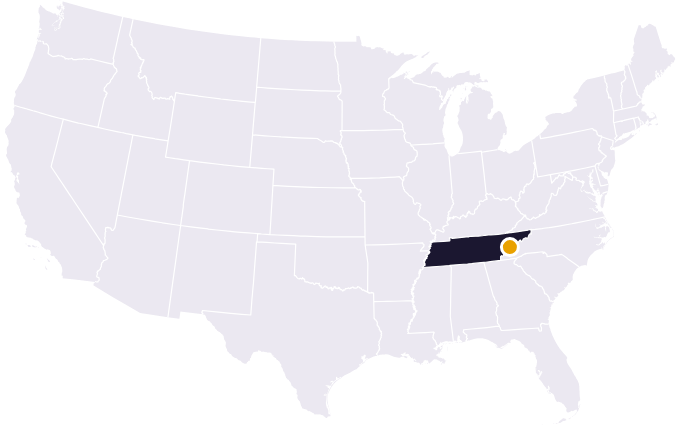 Map showing the city