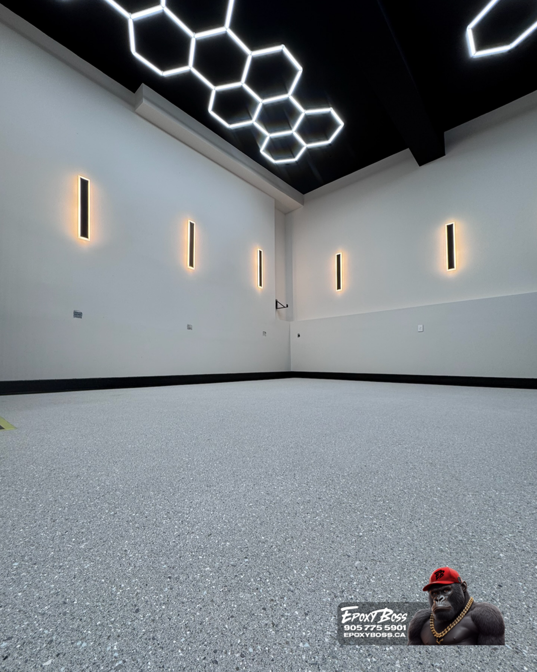 Lake Simcoe waterfront garage flooring