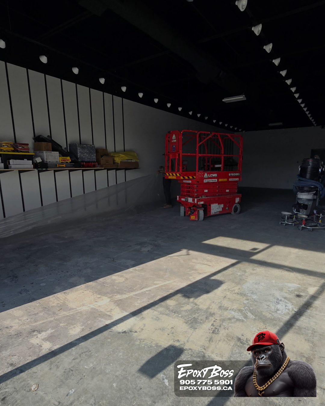 Commercial epoxy flooring in Hamilton with metallic finish. Designed for performance and visual impact.