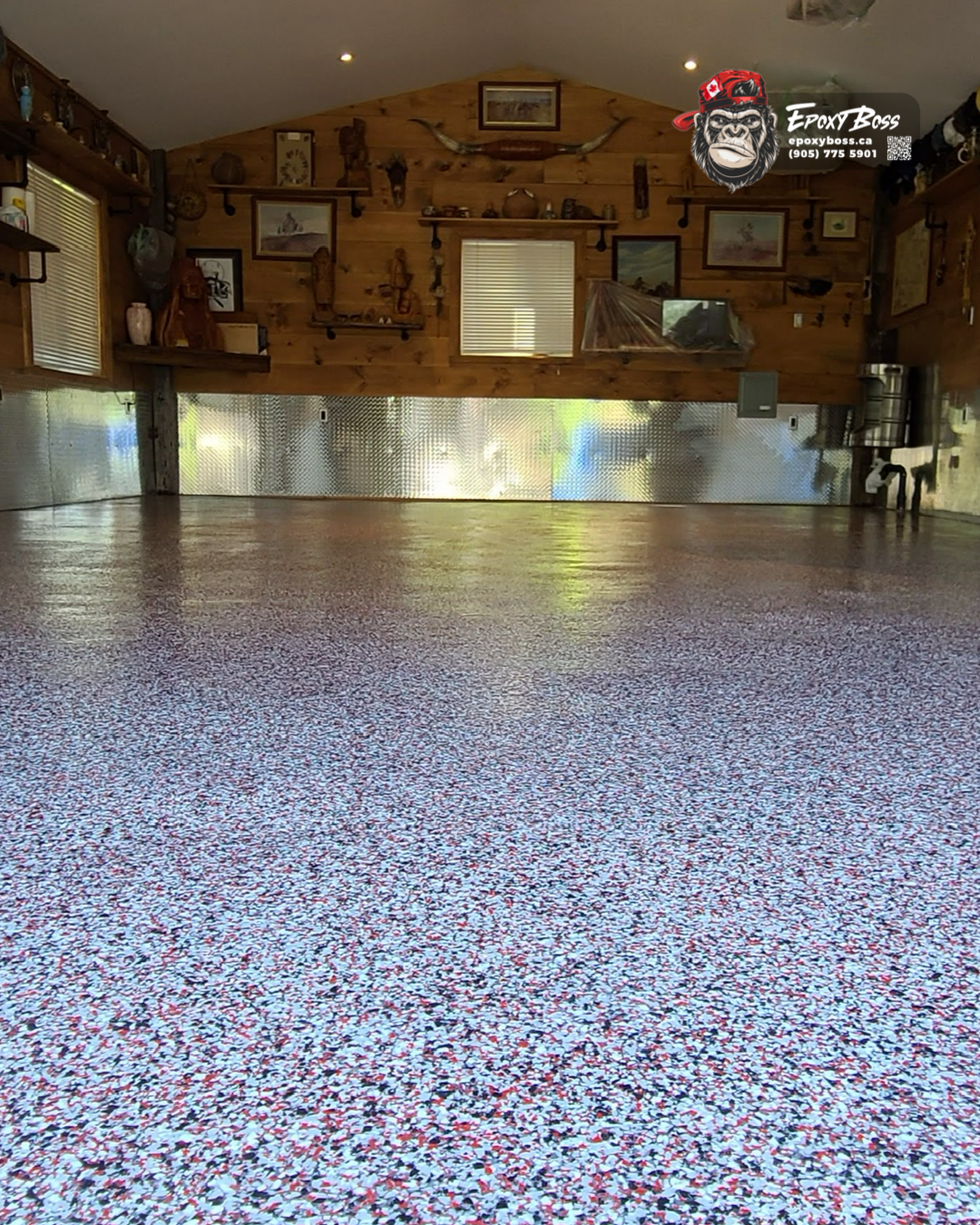 flake epoxy garage floor installation epoxy boss ontario