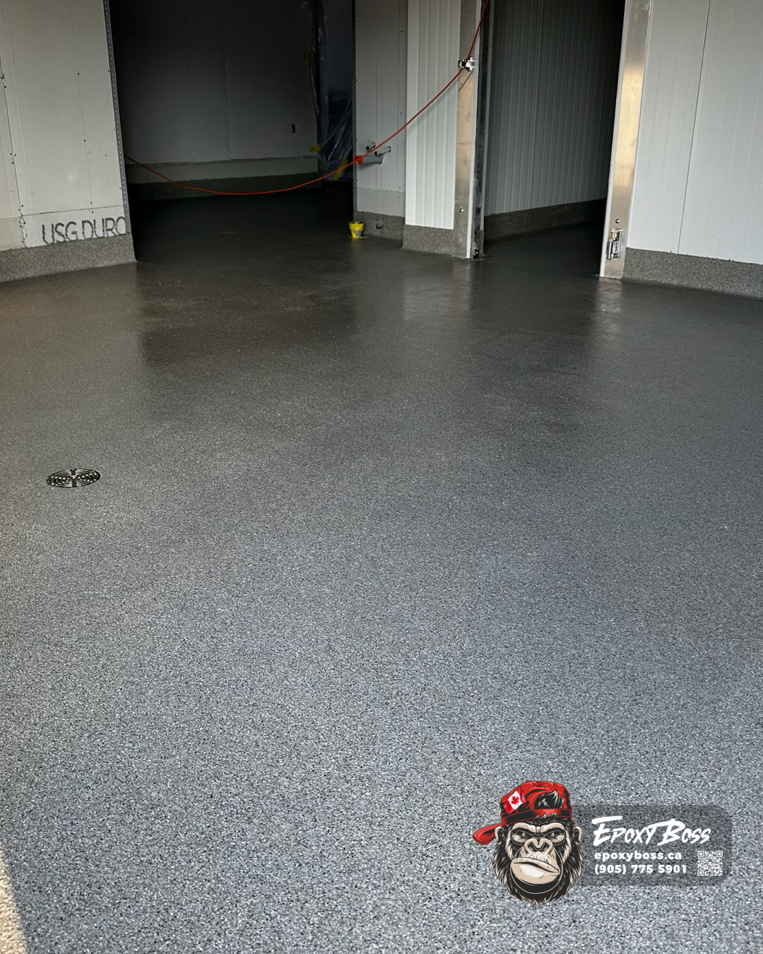 epoxy flooring bakery wet area seamless waterproof system with coving and drainage detail