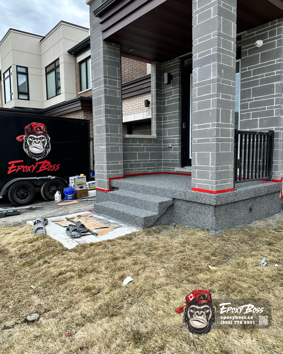 Dusty untreated garage floor before epoxy system installation