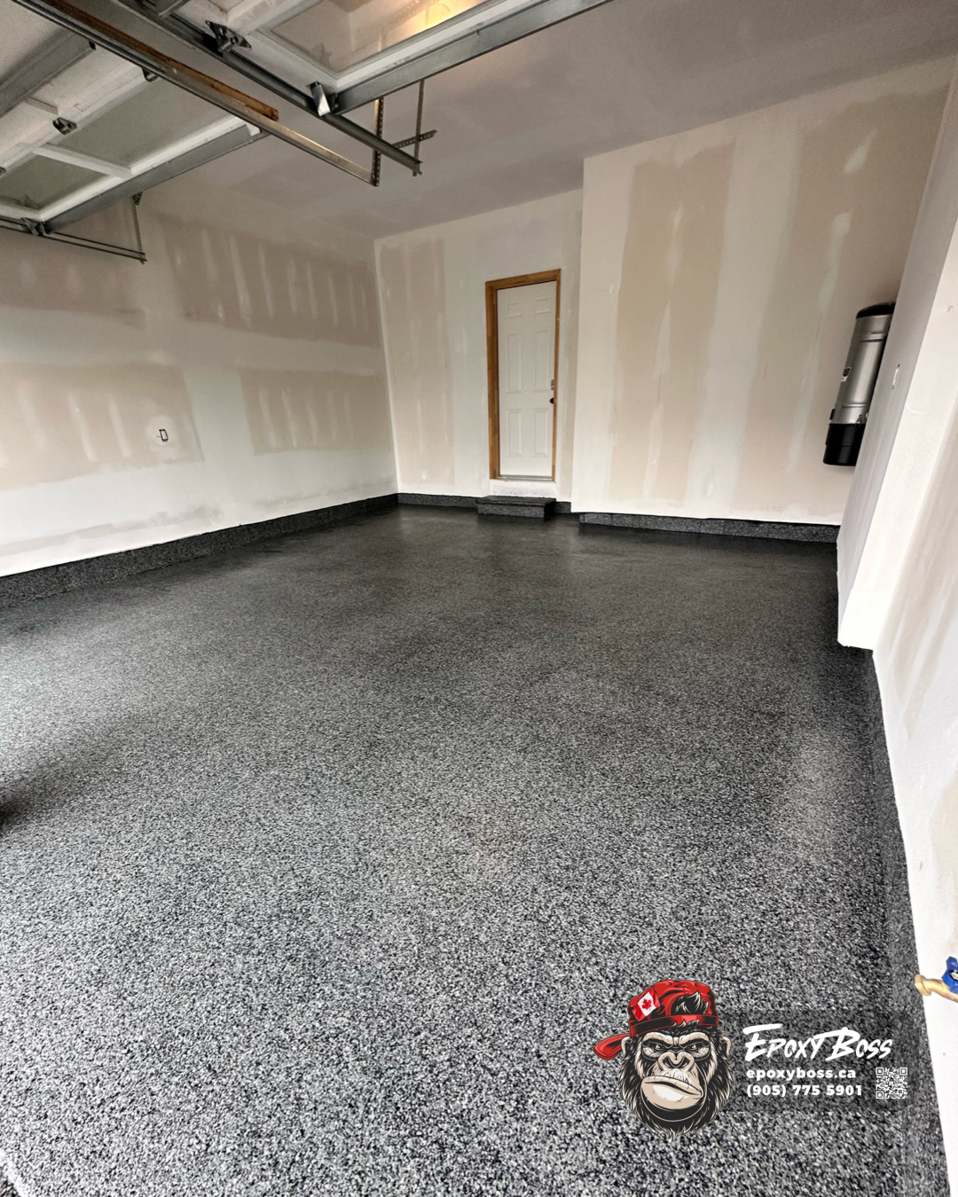 Concrete floor grinding preparation for epoxy coating in Brampton