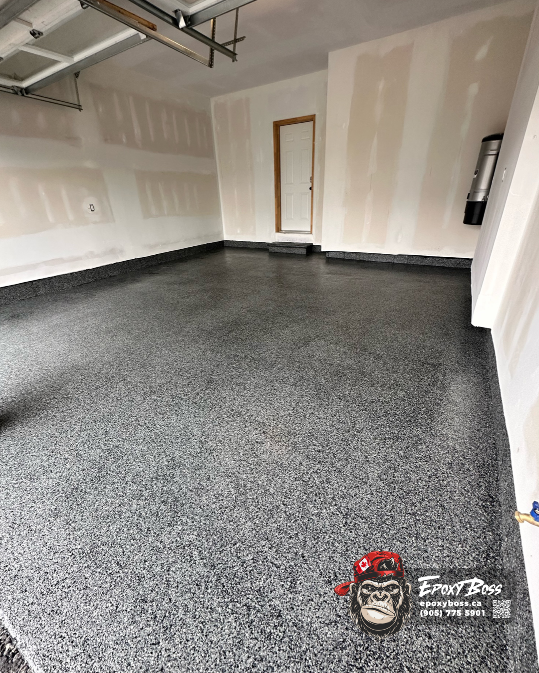 Epoxy Boss equipment setup outside residential project in Brampton