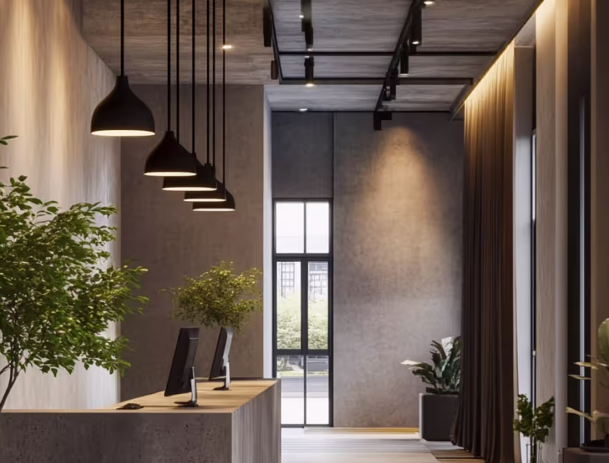 reception 3d interior design