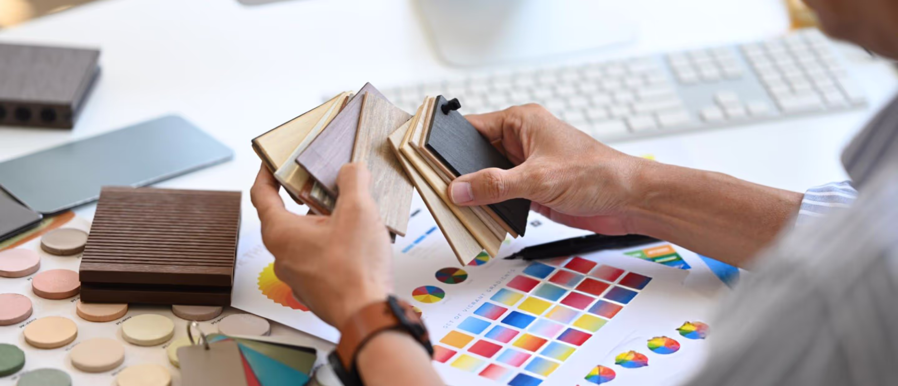 man hold interior design tools