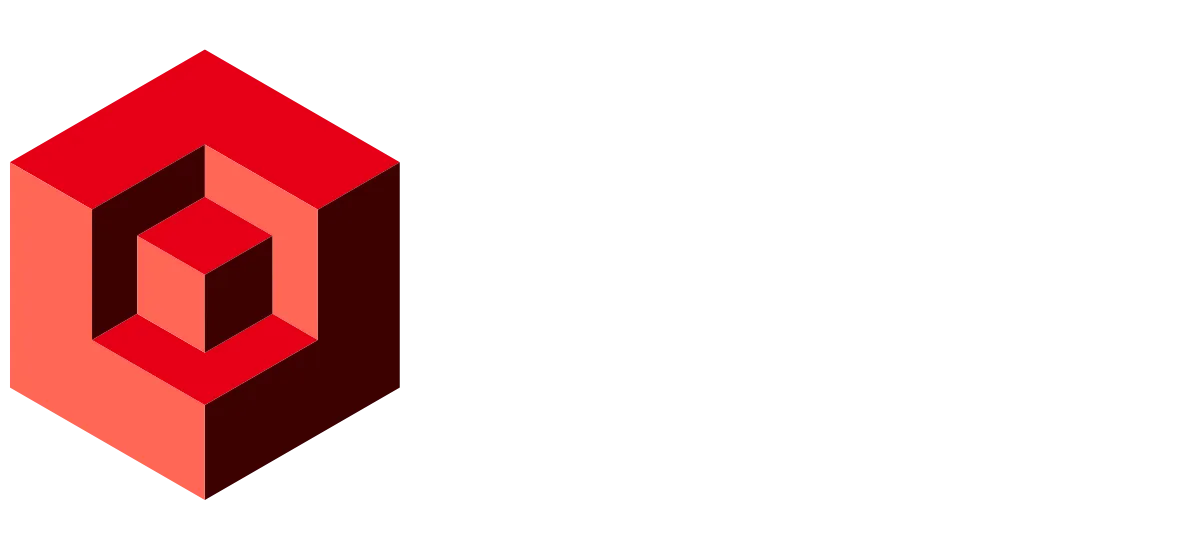 Red Design Studio logo with a red cubic geometric icon and bold white text reading RED³ Design Studio.