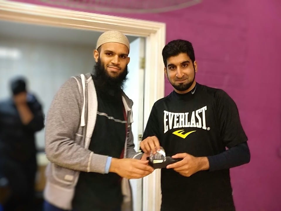 Nasser being awarded individual winners Trophy