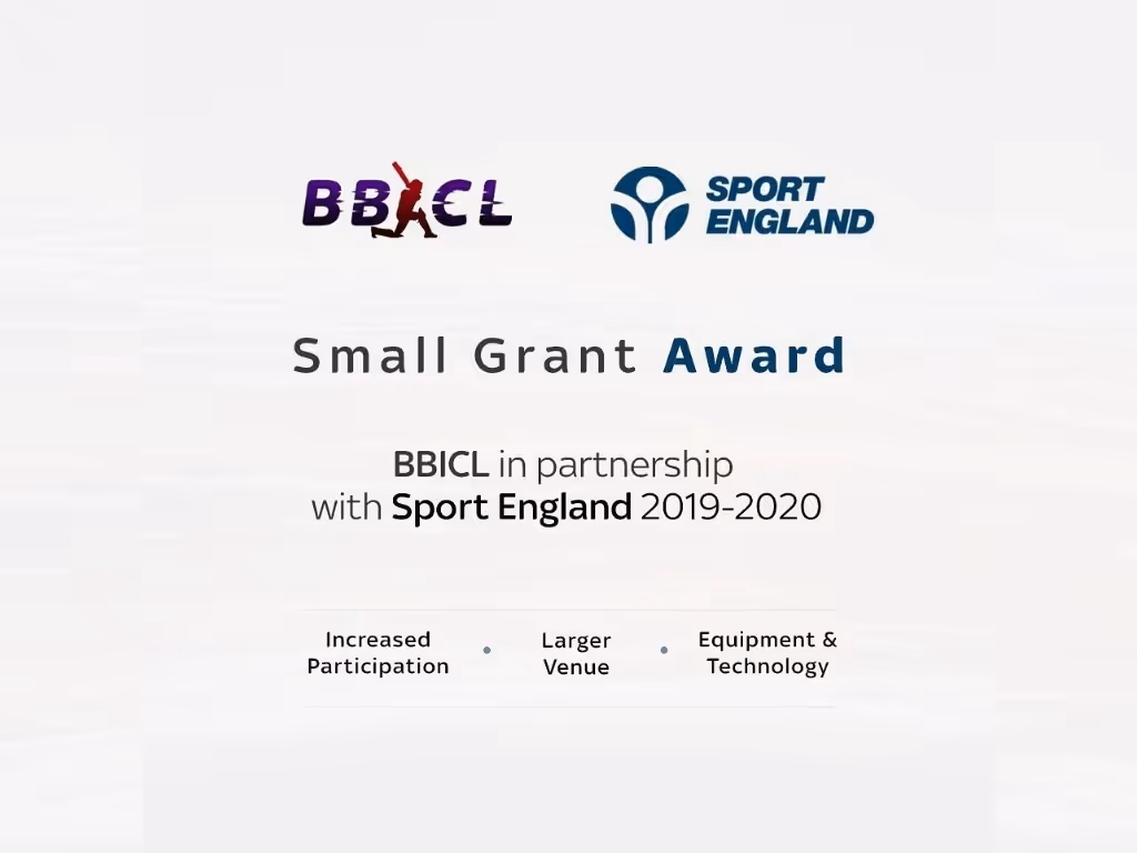 Sport England Small Grant Award for Big Bash Indoor Cricket League BBICL