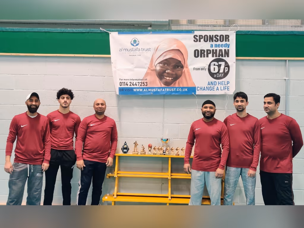 Runners up finalists 6 shotterz posing for a photograph after playing the final of the BBICL Sheffield Indoor Cup 2020