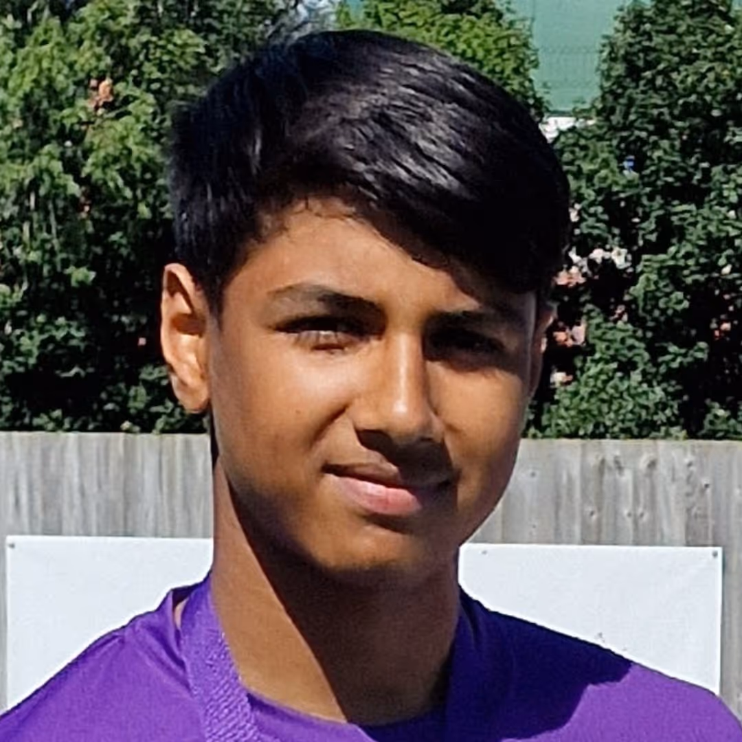 Portrait of Rizwan Ishfaq, captain of Sheffield Juniors, who led his team to victory at the Yorkshire Junior Hundred 2022 finals.