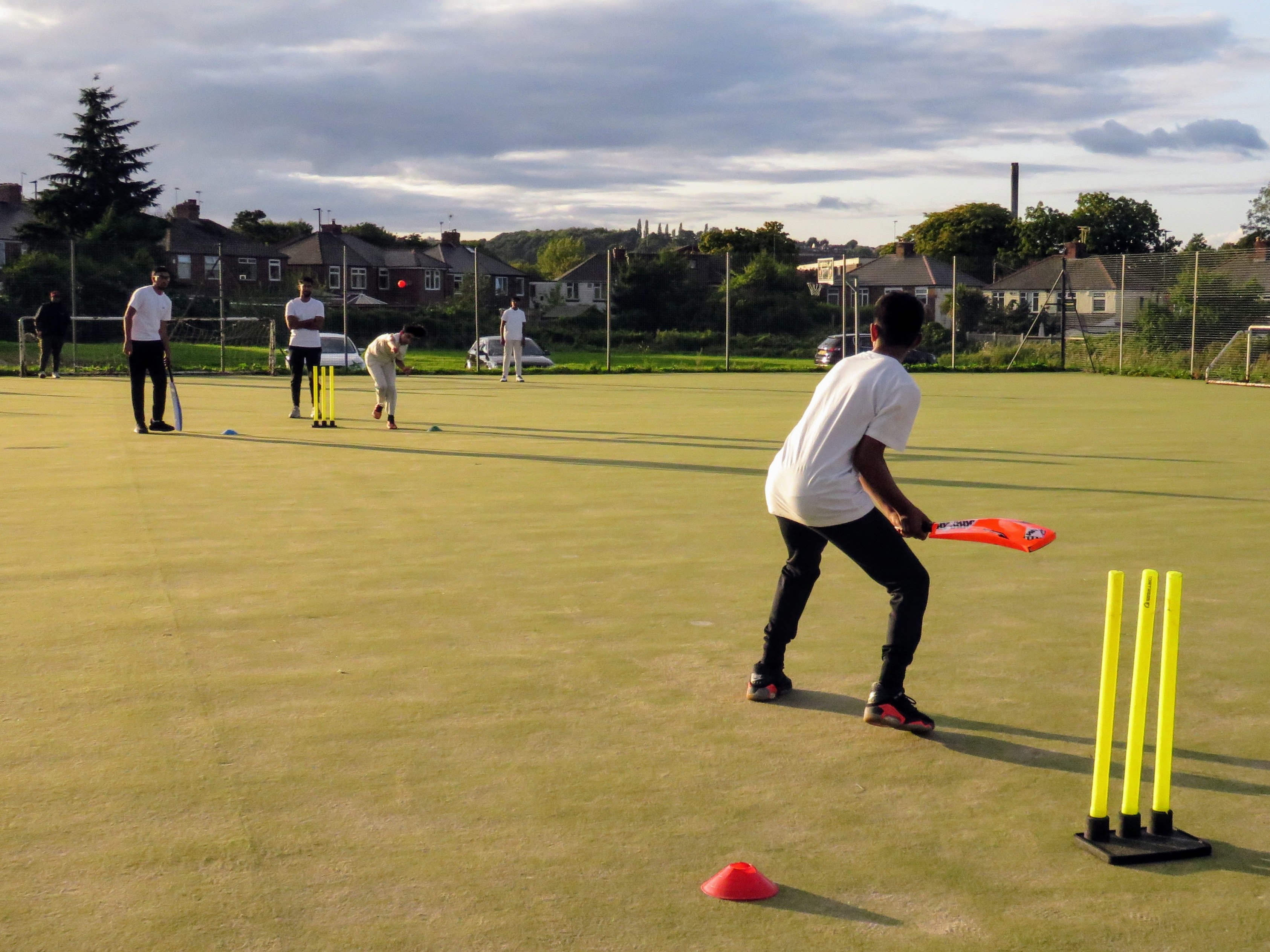 Children playing Cricket on the MUGA during a Cricket Arena CIC session