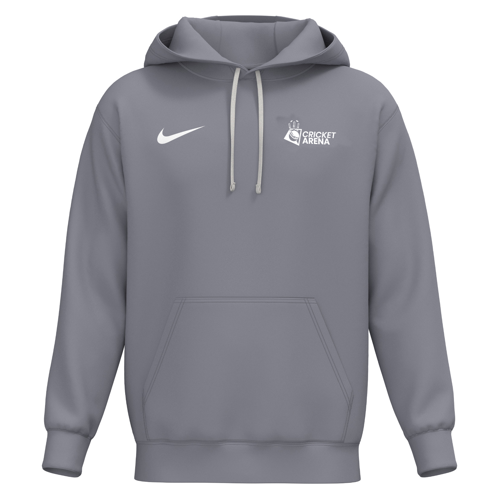 Cricket Arena white Nike Park fleece hoodie with single-colour crest, available in nine colours via Kitlocker.