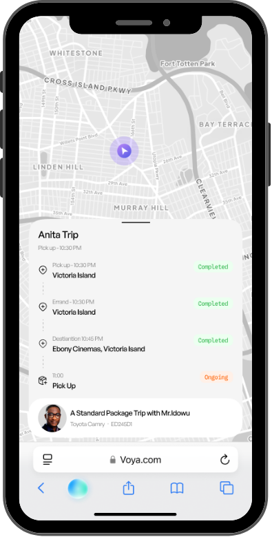 Voya app screen shot of partner services