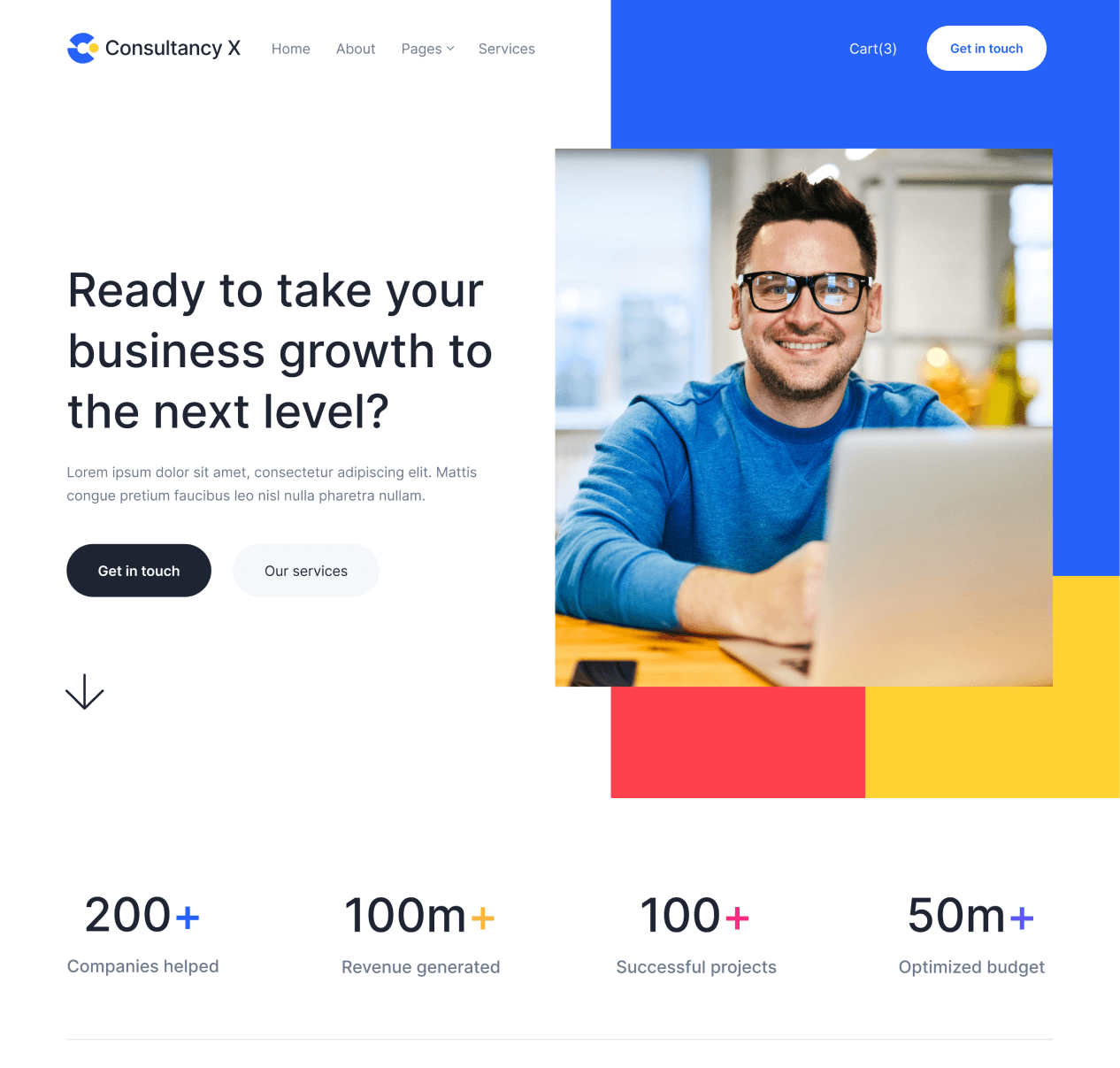 Consultancy X - Home page - Consulting Webflow Template