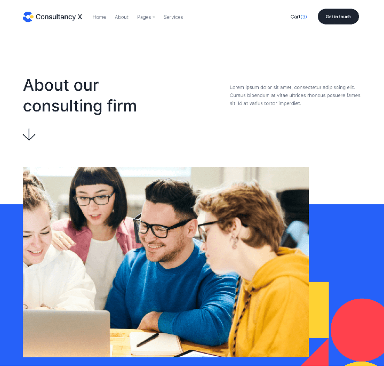 Consultancy X - About page - Consulting Webflow Template