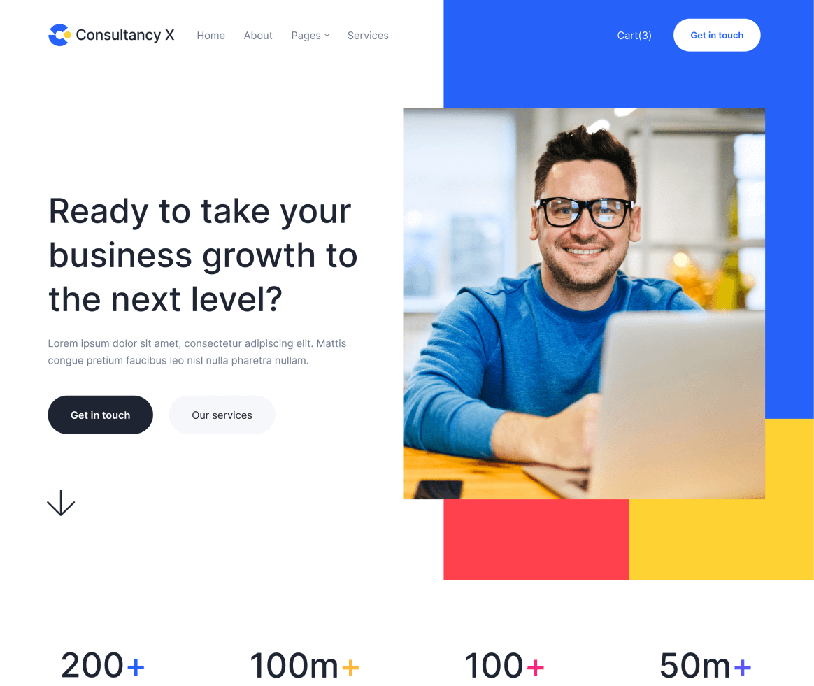 Consultancy X - Home page - Consulting Webflow Template