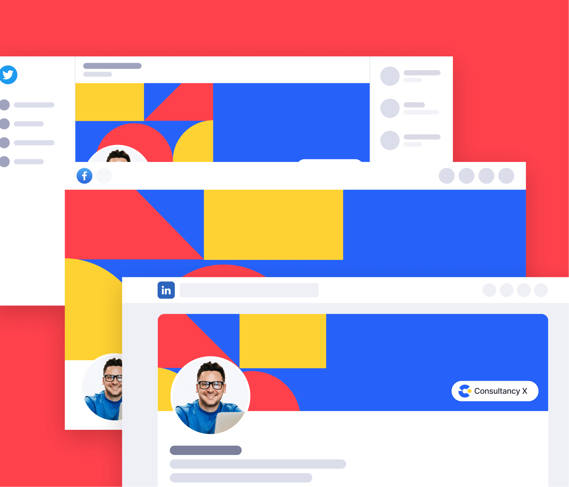 Consultancy X - Social Media Assets - Consulting Webflow Template