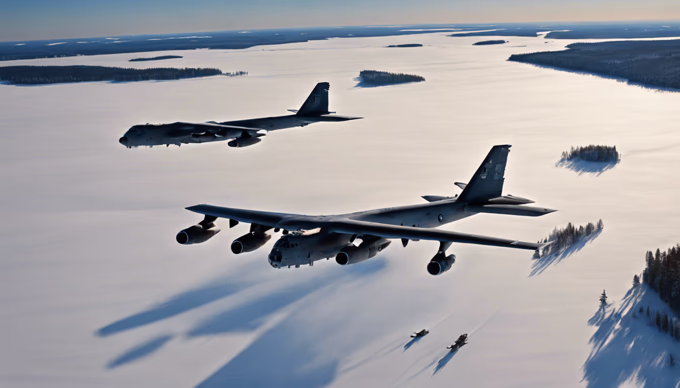 Strengthening NATO: U.S. B-52 Bombers Conduct Simulated Weapons Training in Finland