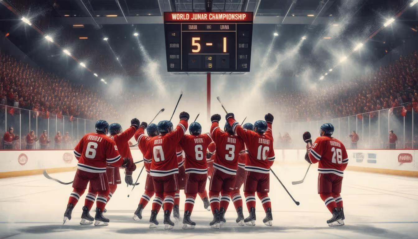 U.S. National Junior Team Dominates Latvia 5-1 in IIHF World Junior Championship Opener
