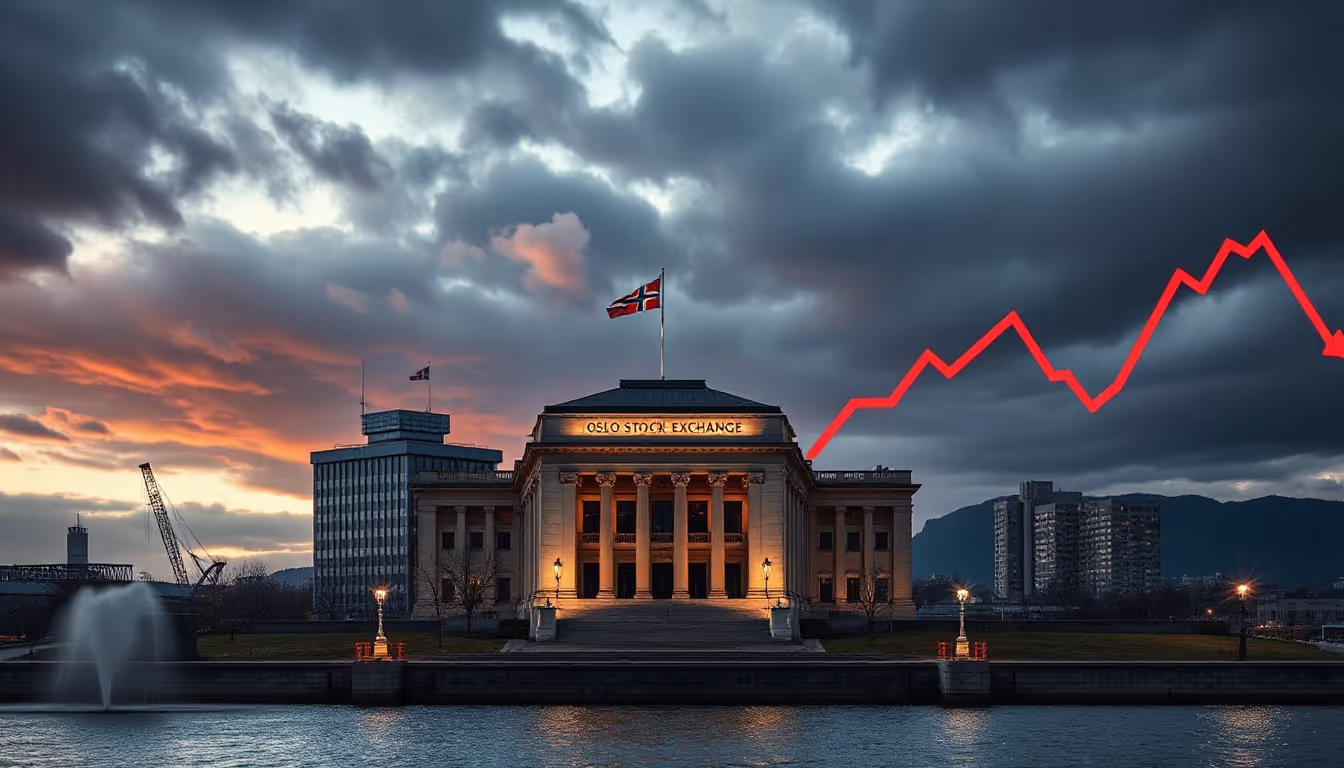 Norway's Stock Market Dips: Oslo OBX Falls 1.46% as Oil Prices Slide