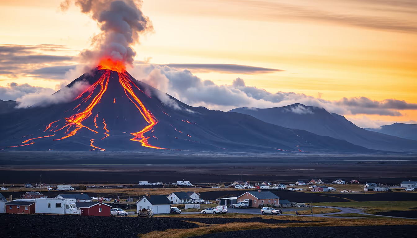 Eruption Alert: Iceland's Sundhnukur Volcano Erupts, Evacuations Underway in Nearby Grindavik