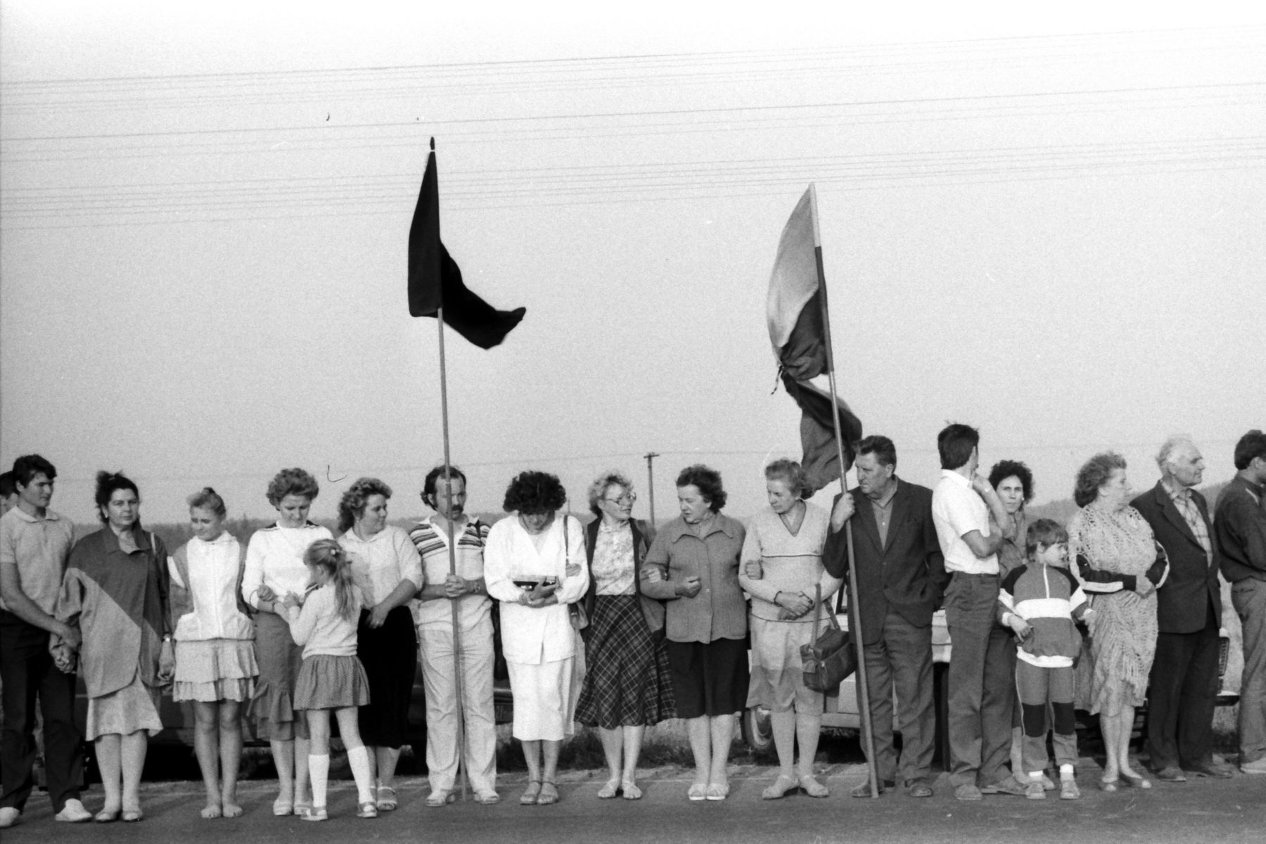 The Baltic Way human chain across the Baltic states, 23 August 1989