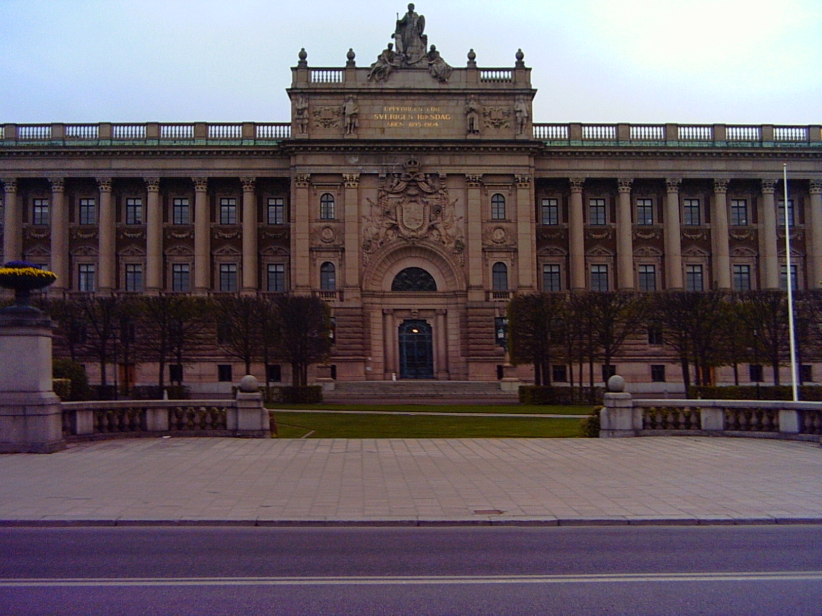 The Riksdag building in Stockholm