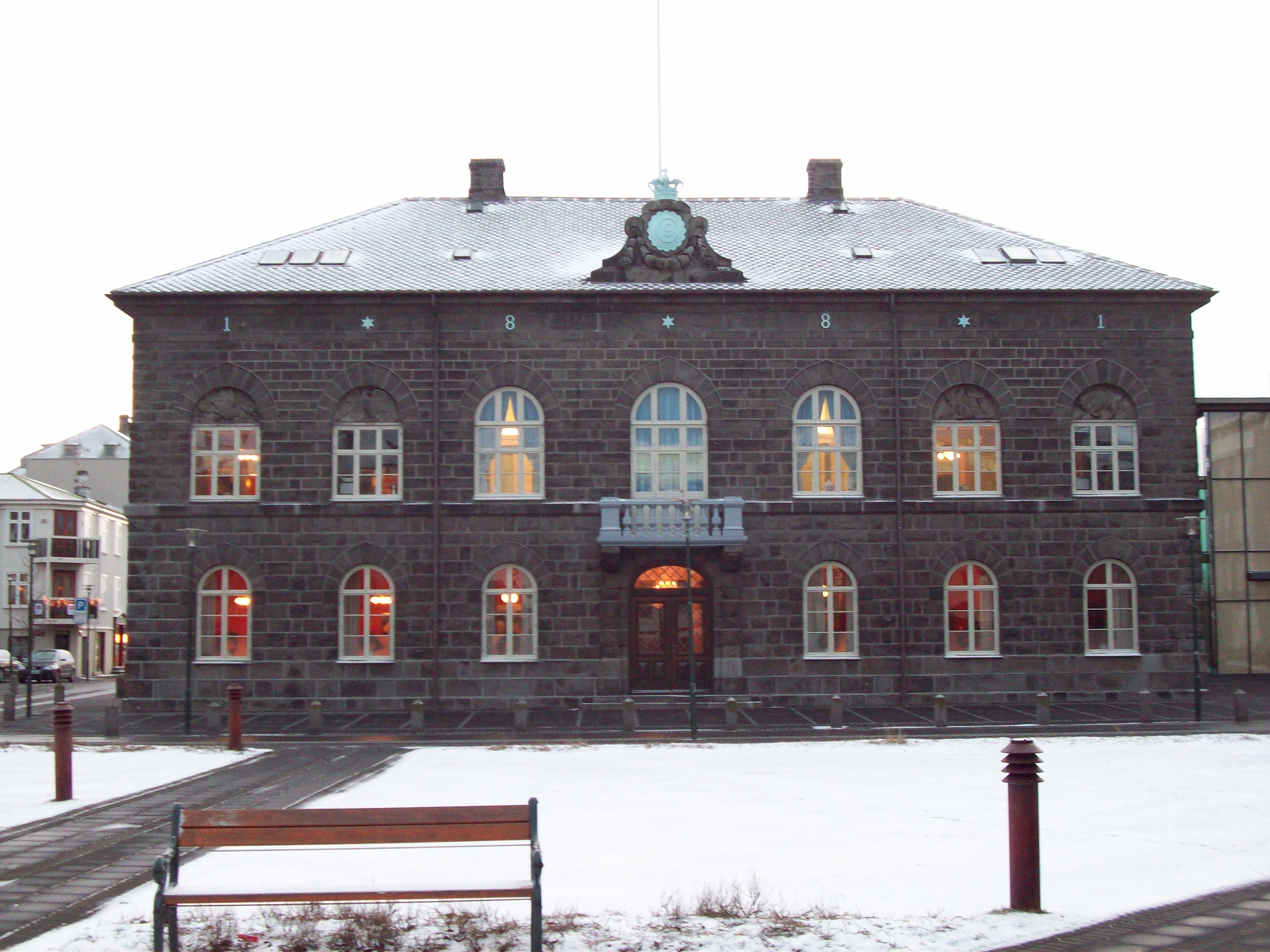 The Althingi parliament house in Reykjavik