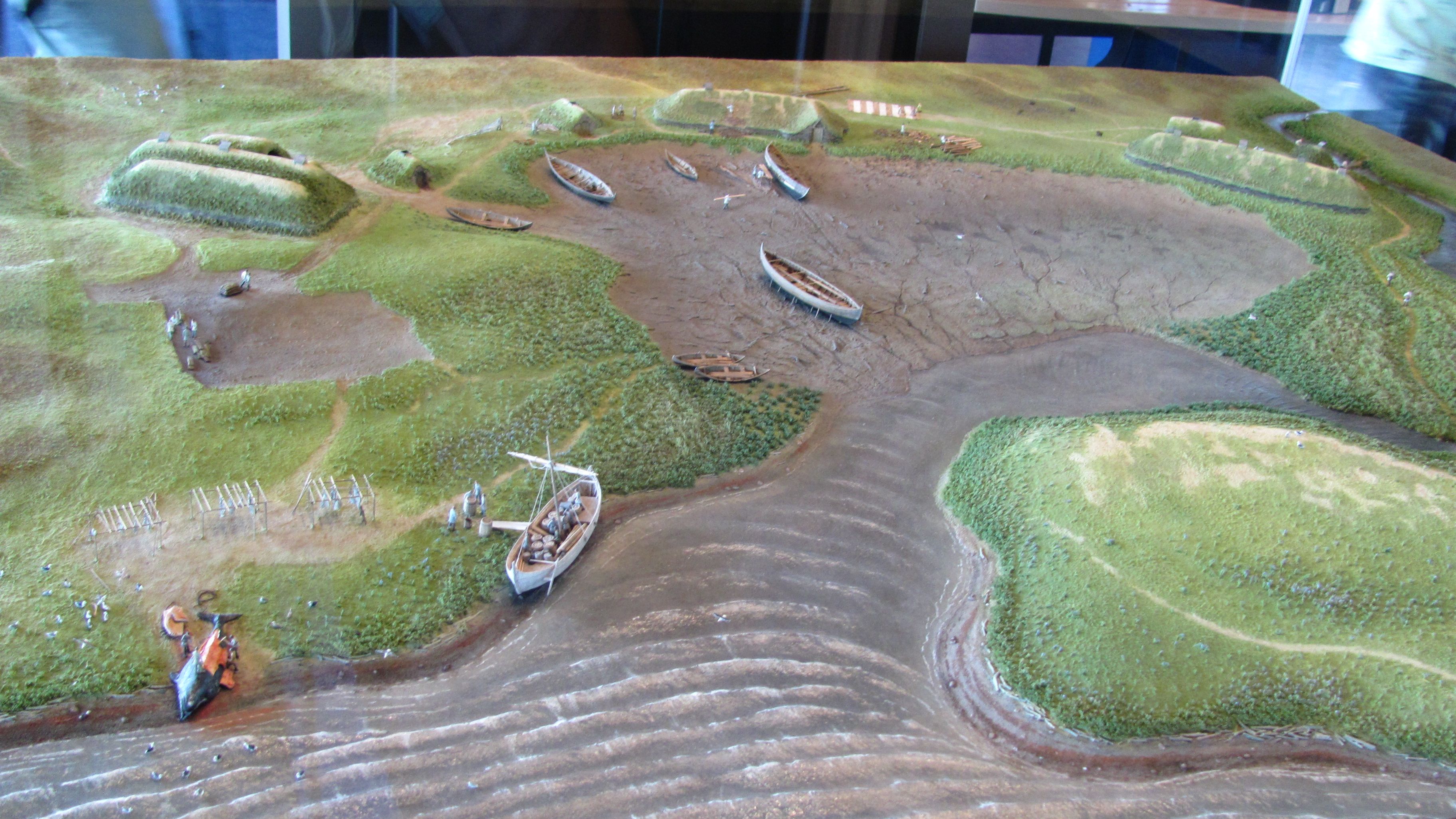 A scale model of the Norse settlement at L'Anse aux Meadows