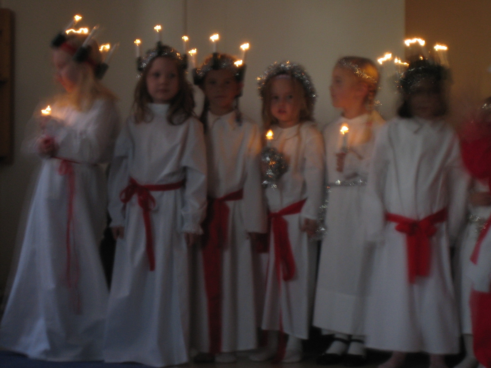 Children singing at a Lucia celebration in Sweden