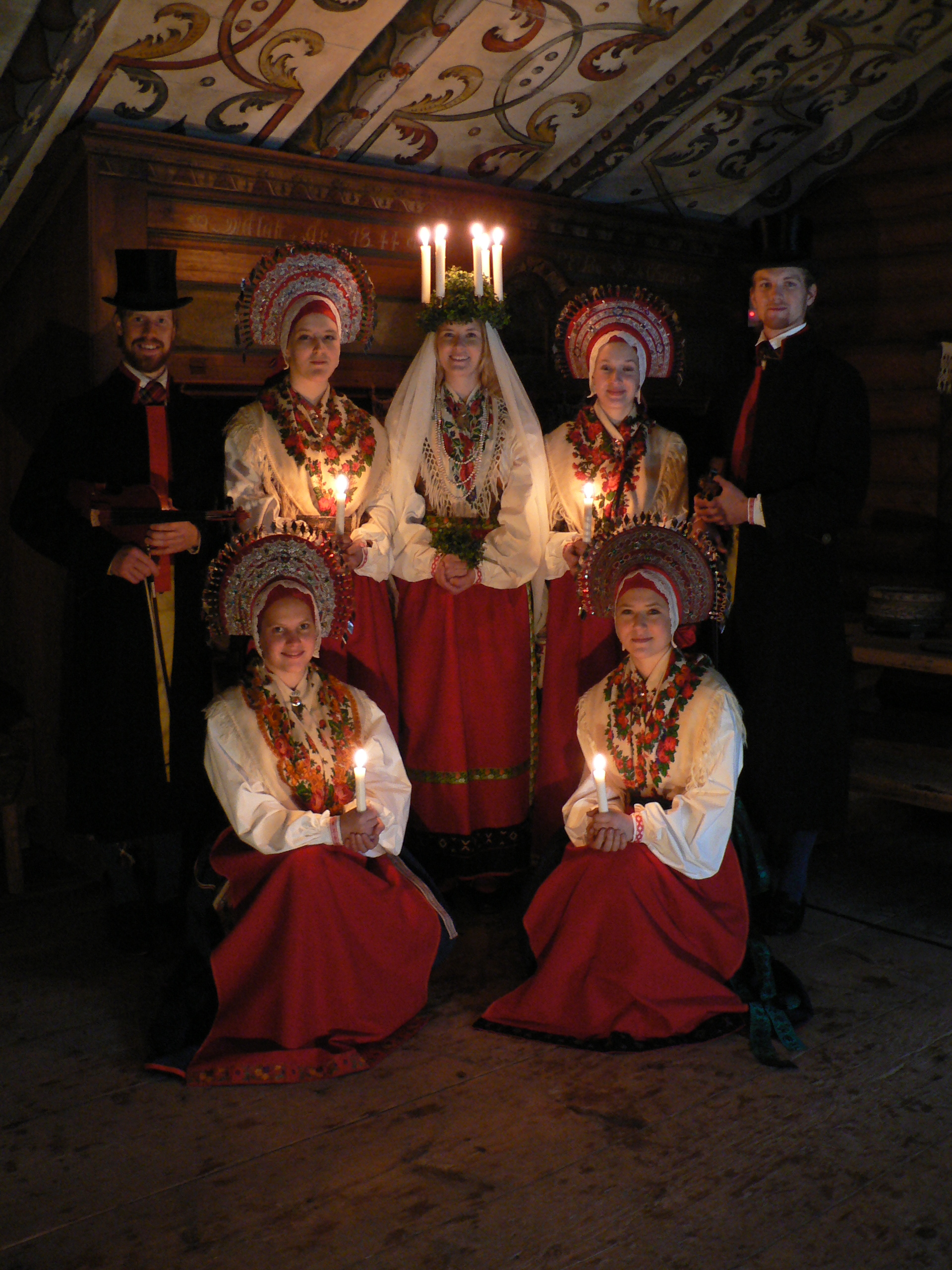 A Lucia procession in Malung, Sweden, in 2003